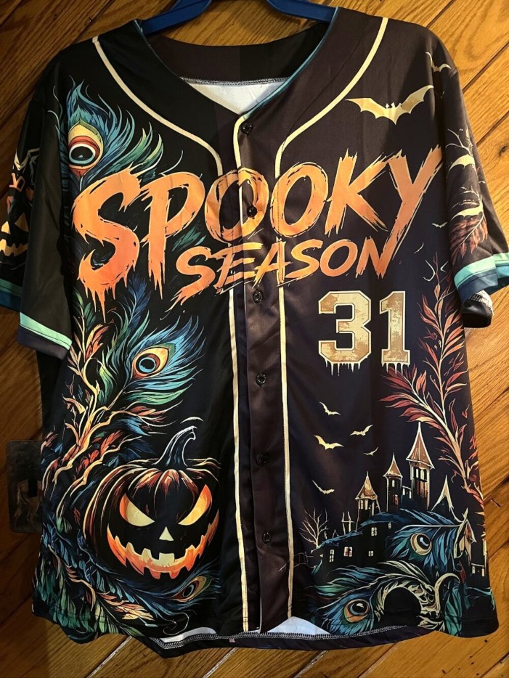 Halloween Unisex Baseball Jersey Women's Size 2X